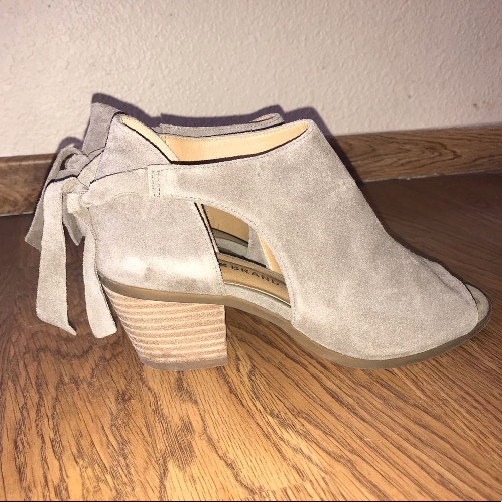 Lucky Brand Open-Toe Suede Bootie Size 6.5